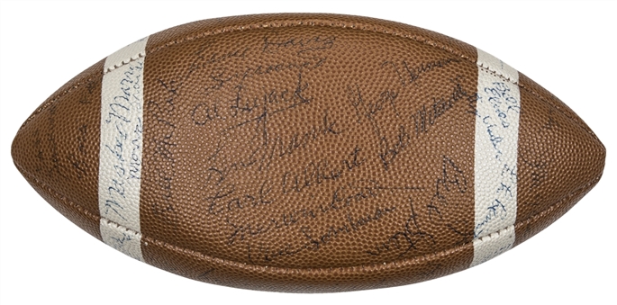 1962 Touchdown Club of Washington DC Awards Dinner Multi-Signed Football With 51 Signatures Including Vince Lombardi, Lyndon B. Johnson & Stan Musial (PSA/DNA)